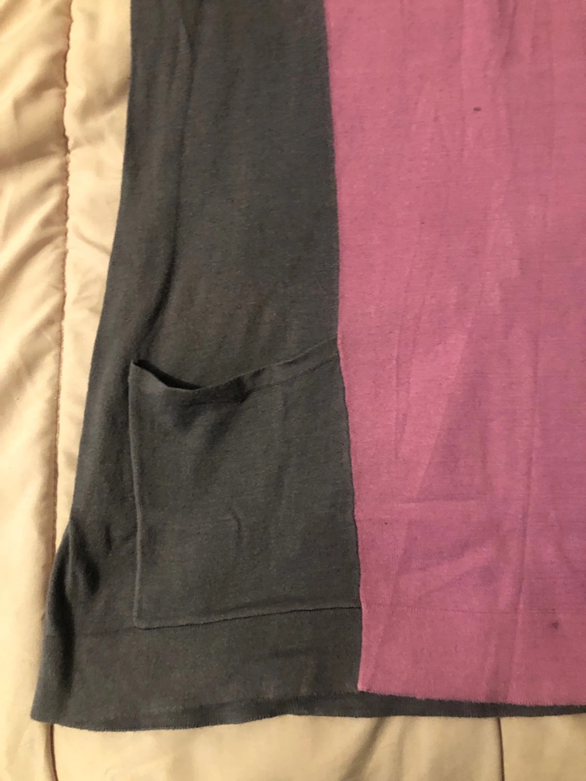 Robe courte / Tunique bicolore grise et rose à poches – La Redoute – taille XXXS / 30 / 2 5