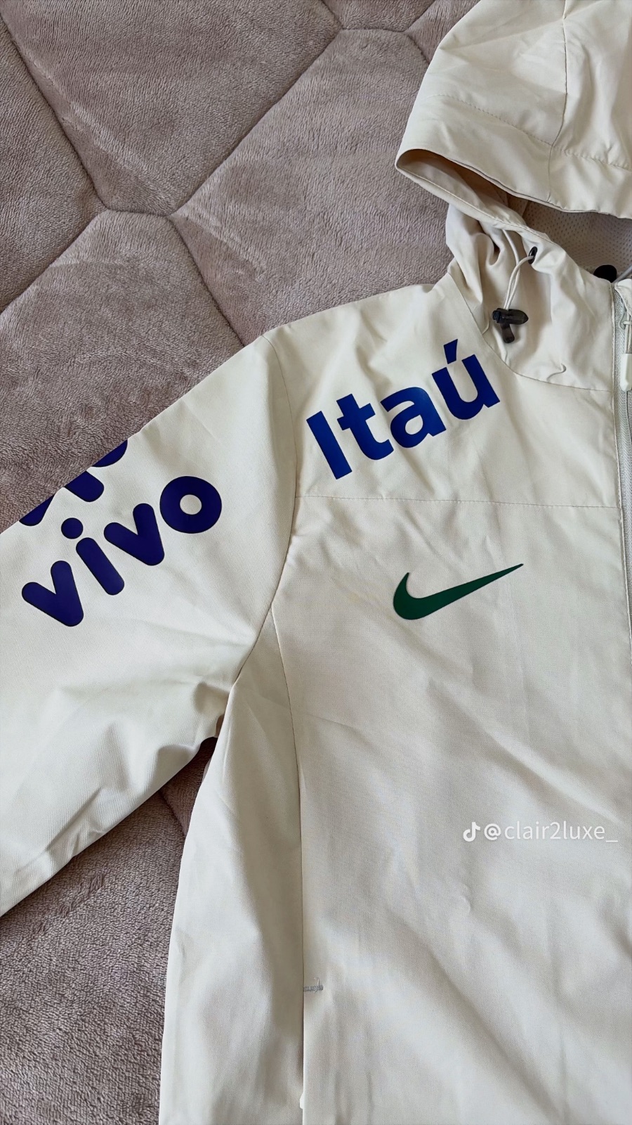Veste Coupe-Vent Nike Brésil CBF Beige – Nike – taille L 3