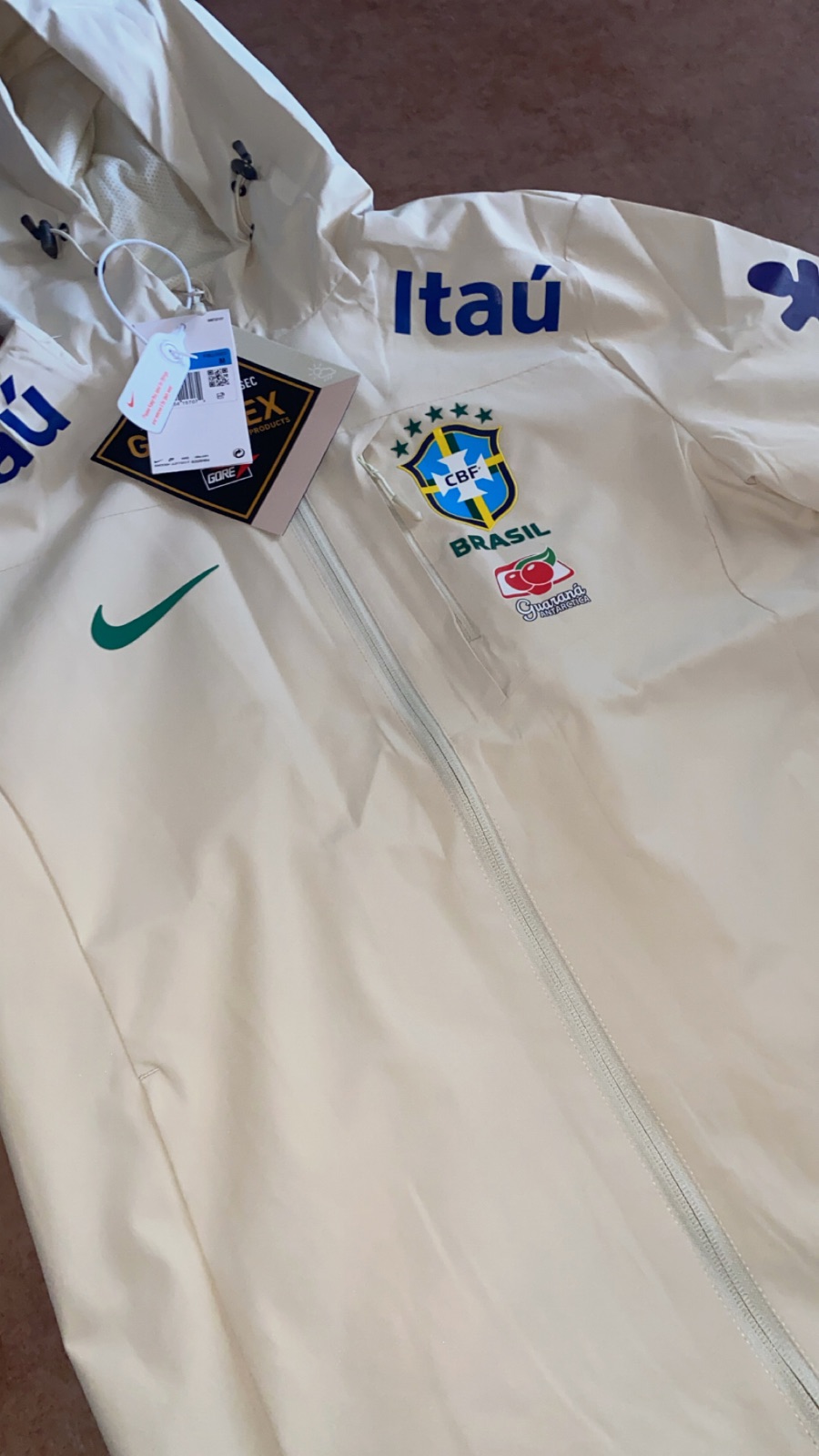 Veste Coupe-Vent Nike Brésil CBF Beige – Nike – taille L 2