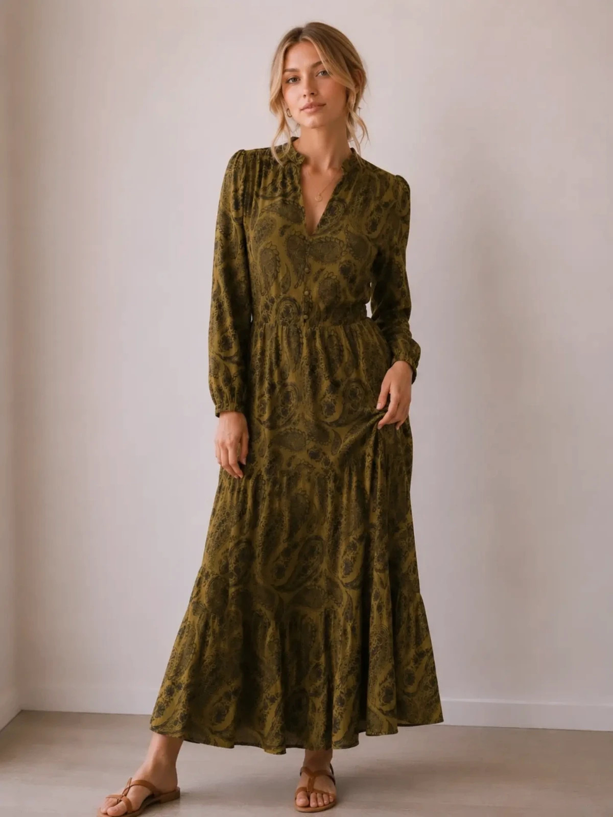 Robe longue imprimée RYMA – La petite étoile – taille M / 38 / 10 2