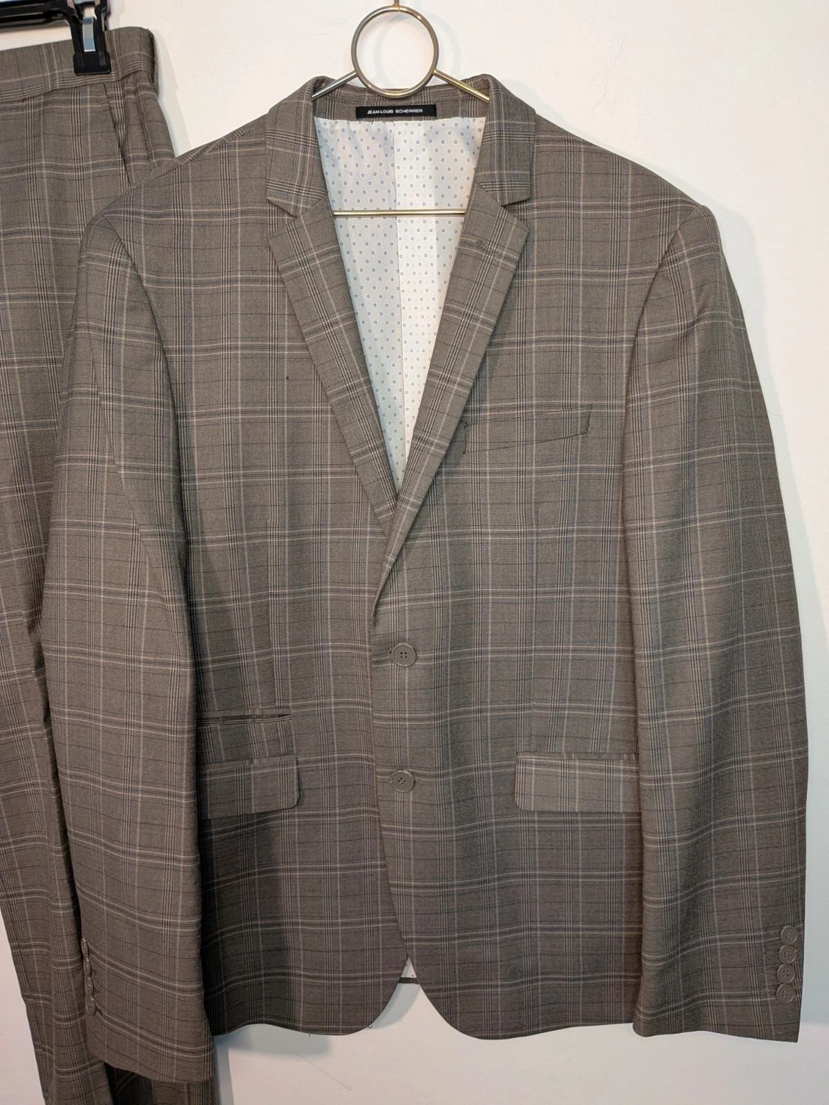 Costume à carreaux – Jean-Louis Scherrer – taille 54 2