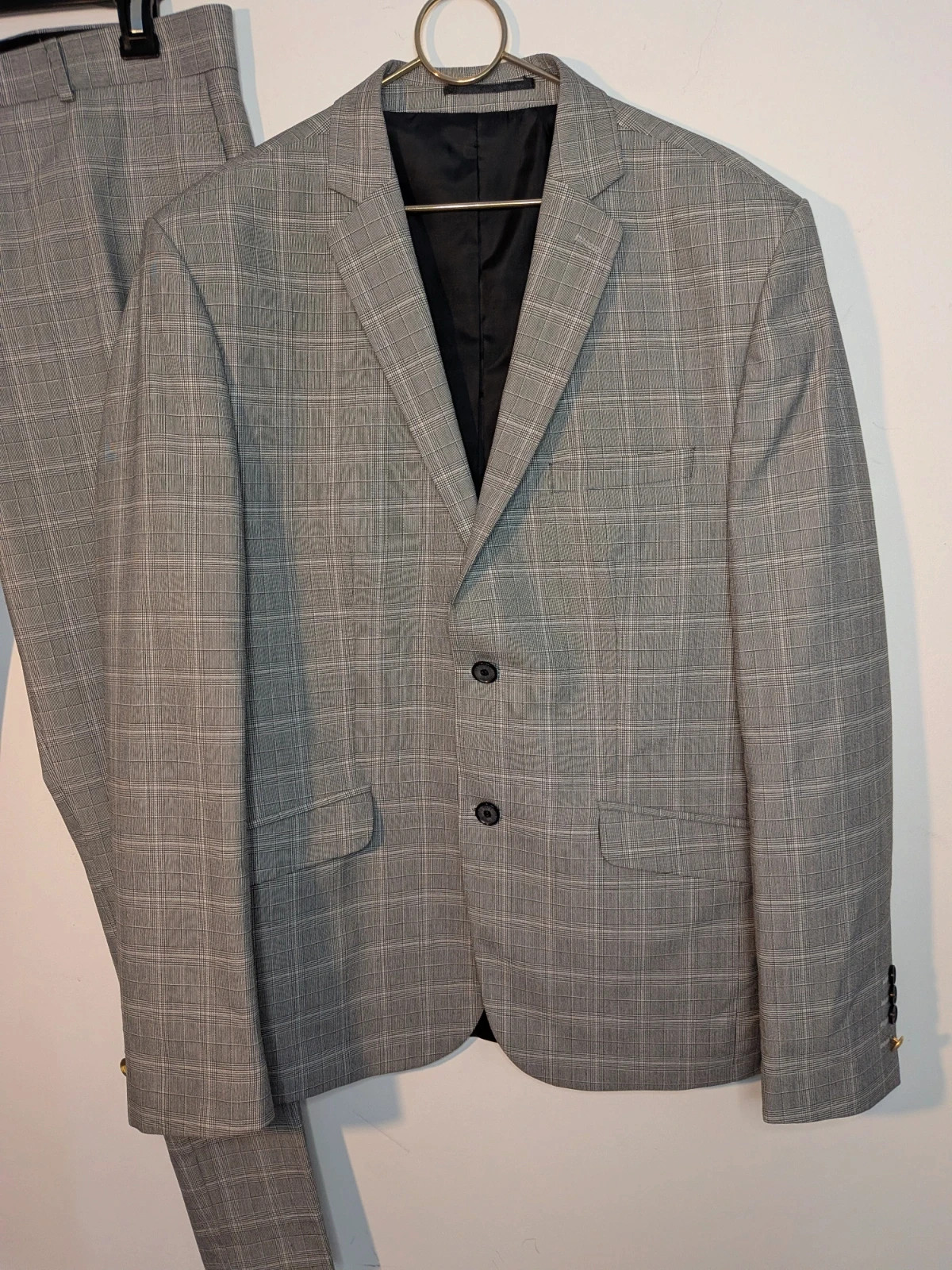 Costume à carreaux gris – Oscar – taille 54 2