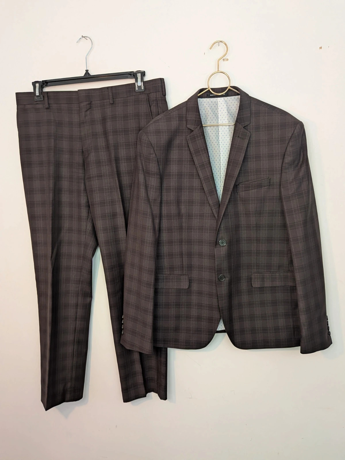 Costume à carreaux – Jean-Louis Scherrer – taille 54