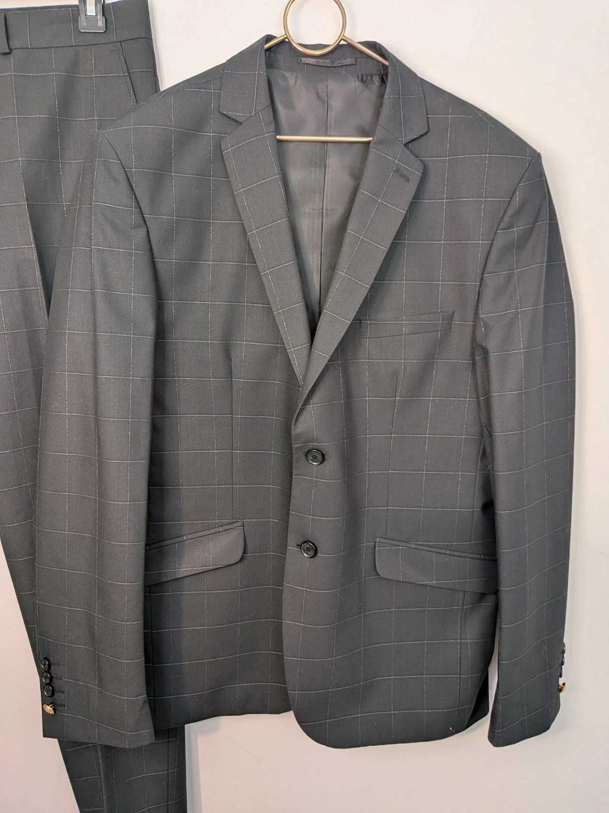 Costume noir à carreaux – Oscar – taille 54 2