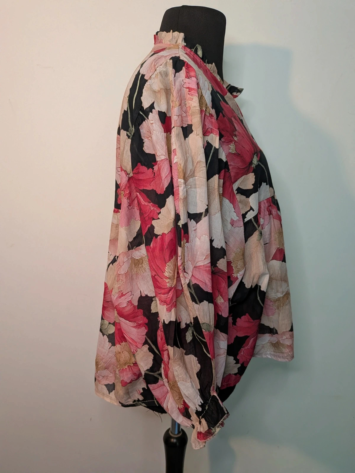 Blouse à fleurs – Made In Italy – taille L / 40 / 12 5