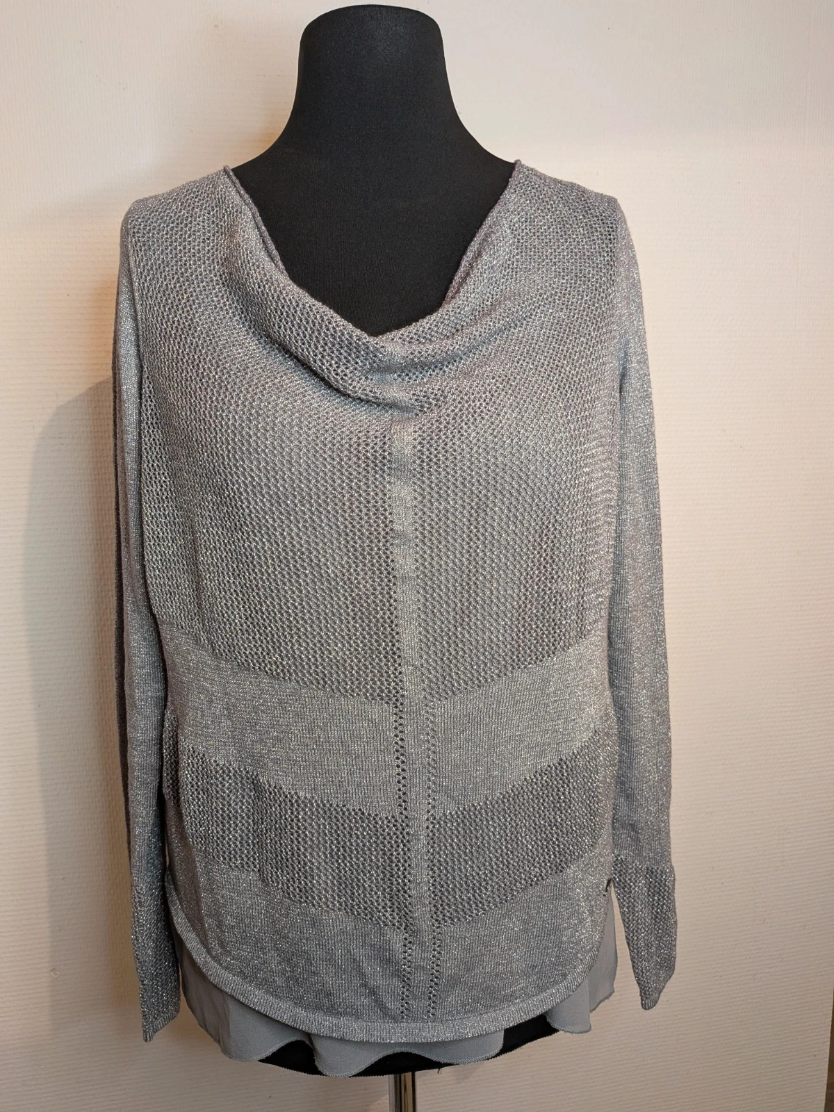 Blouse argentée