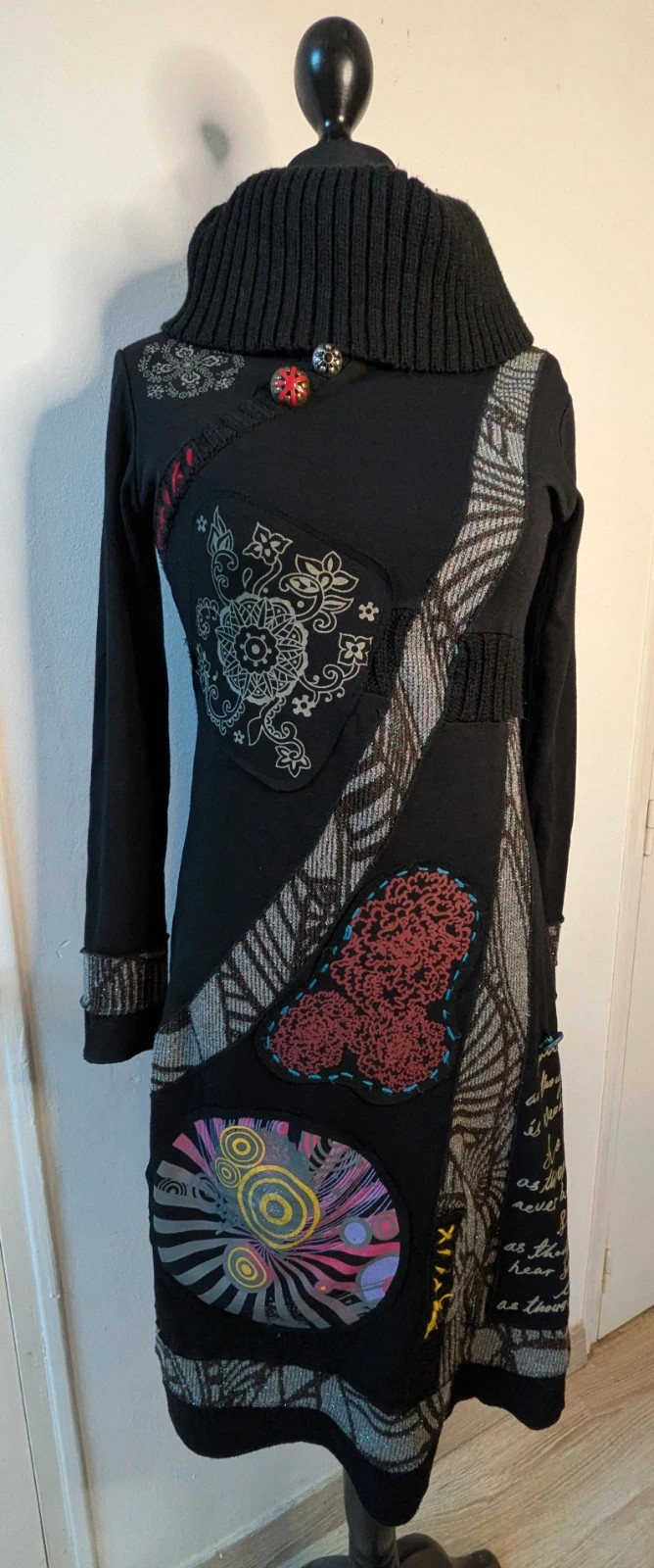 Robe à motifs et col roulé – Frime – taille S / 36 / 8 2