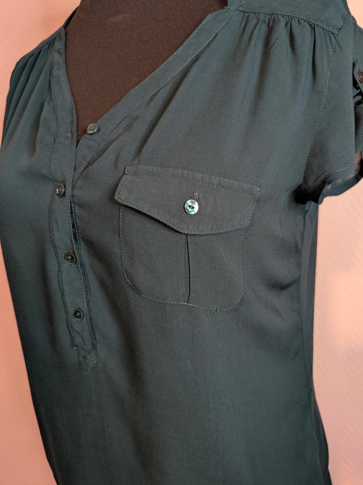 Blouse verte – Camaïeu – taille XS / 34 / 6 2