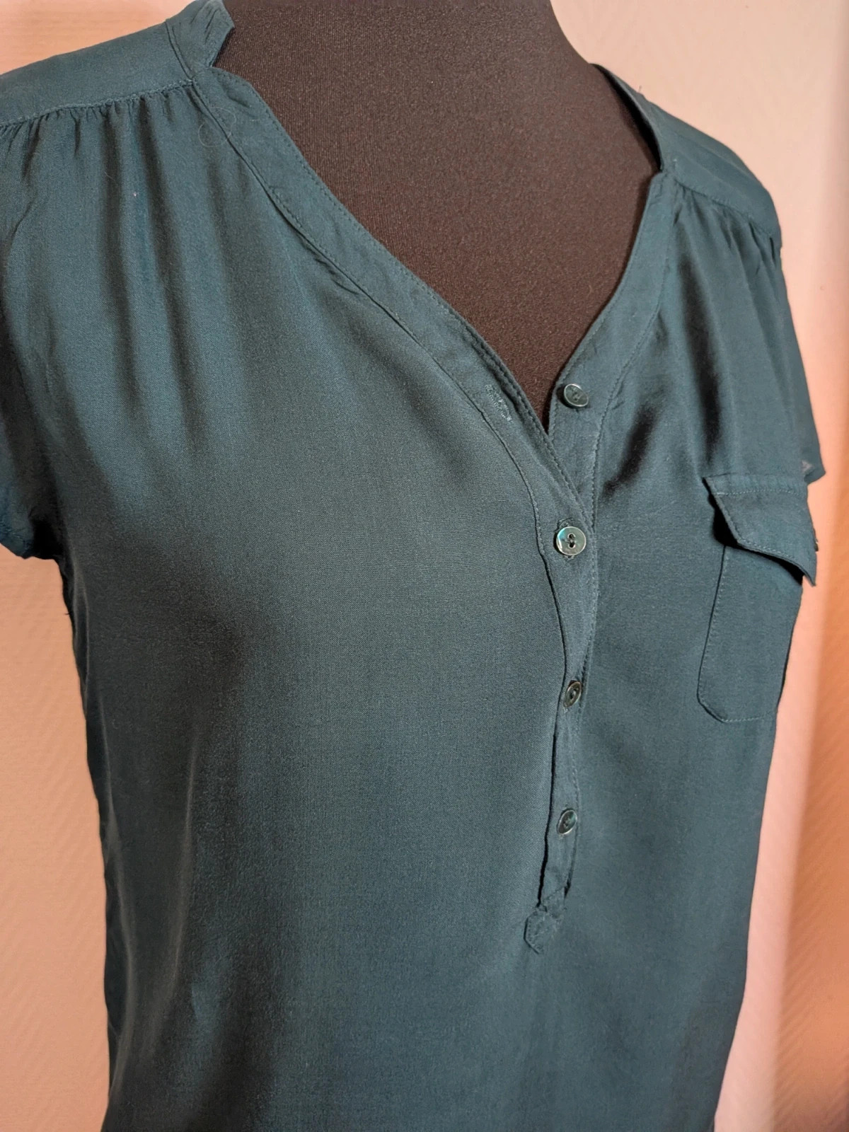 Blouse verte – Camaïeu – taille XS / 34 / 6 4