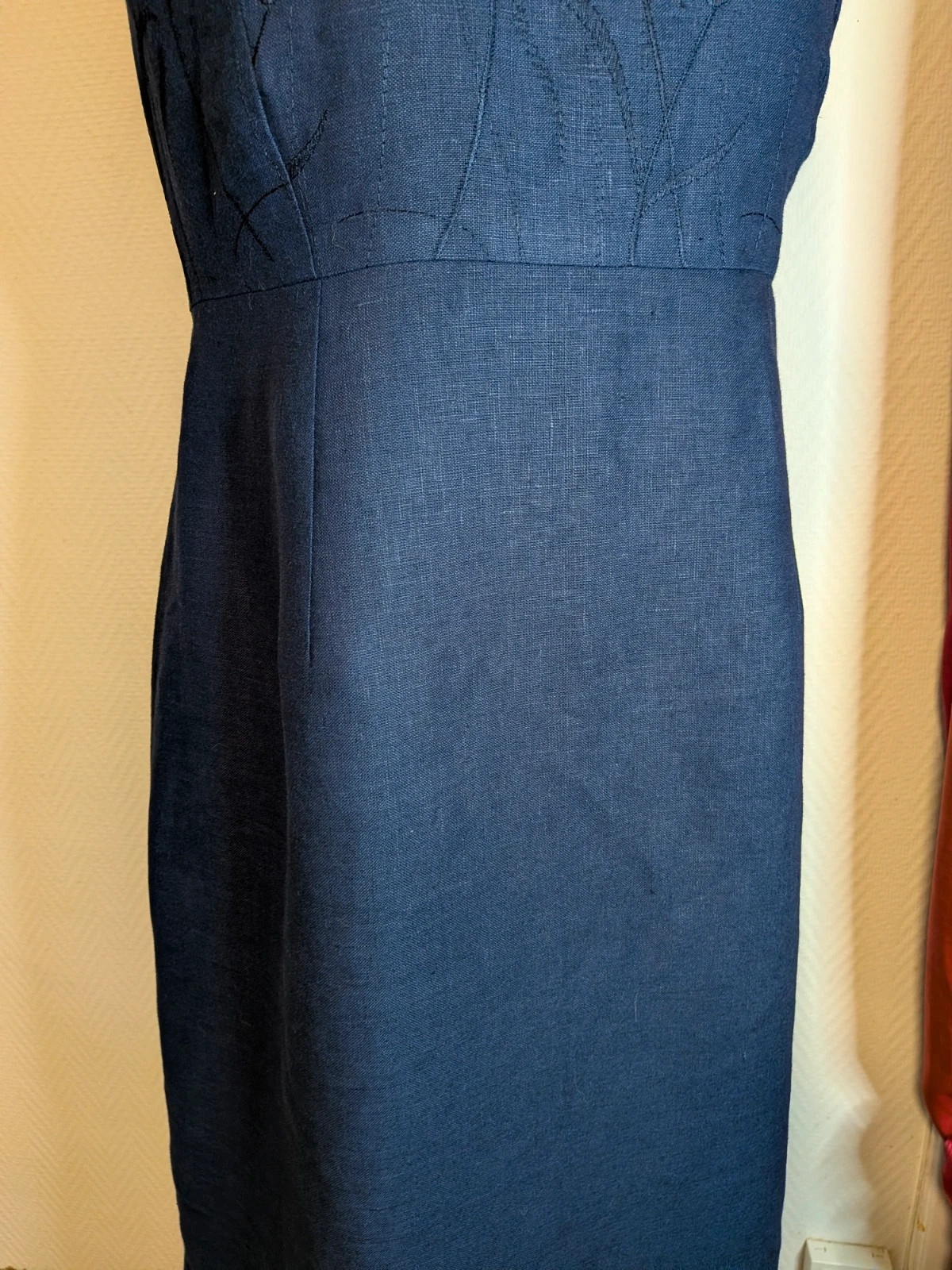 Robe en lin brodée – Sak's – taille L / 40 / 12 2