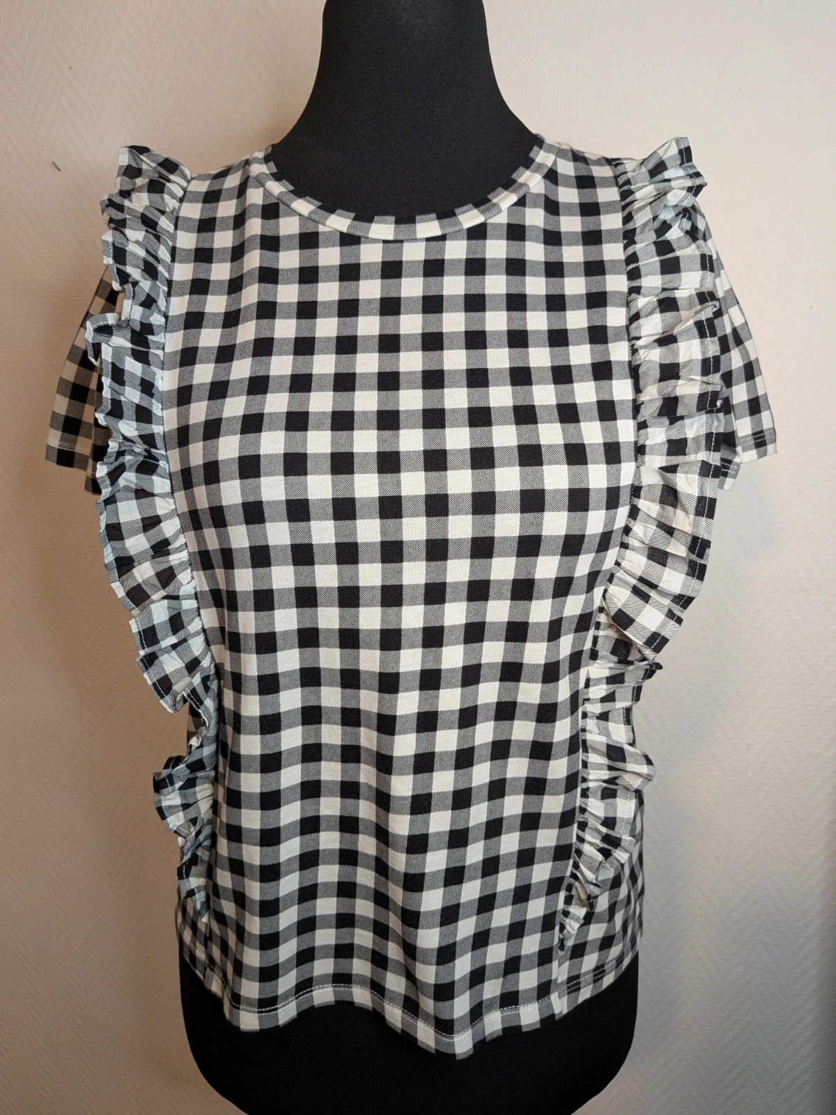 Blouse à petits carreaux