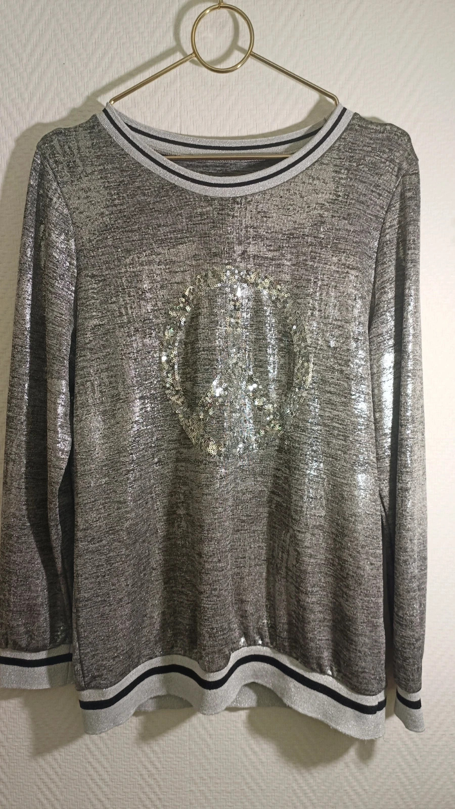 Sweat symbole de la paix brillant – taille XL / 42 / 14