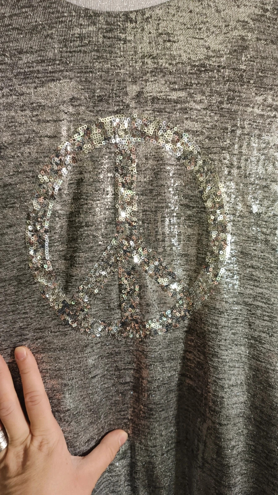 Sweat symbole de la paix brillant – taille XL / 42 / 14 2