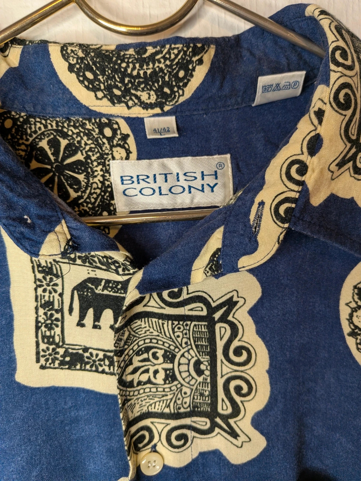 Chemise à motifs éléphants – British Colony – taille L 2
