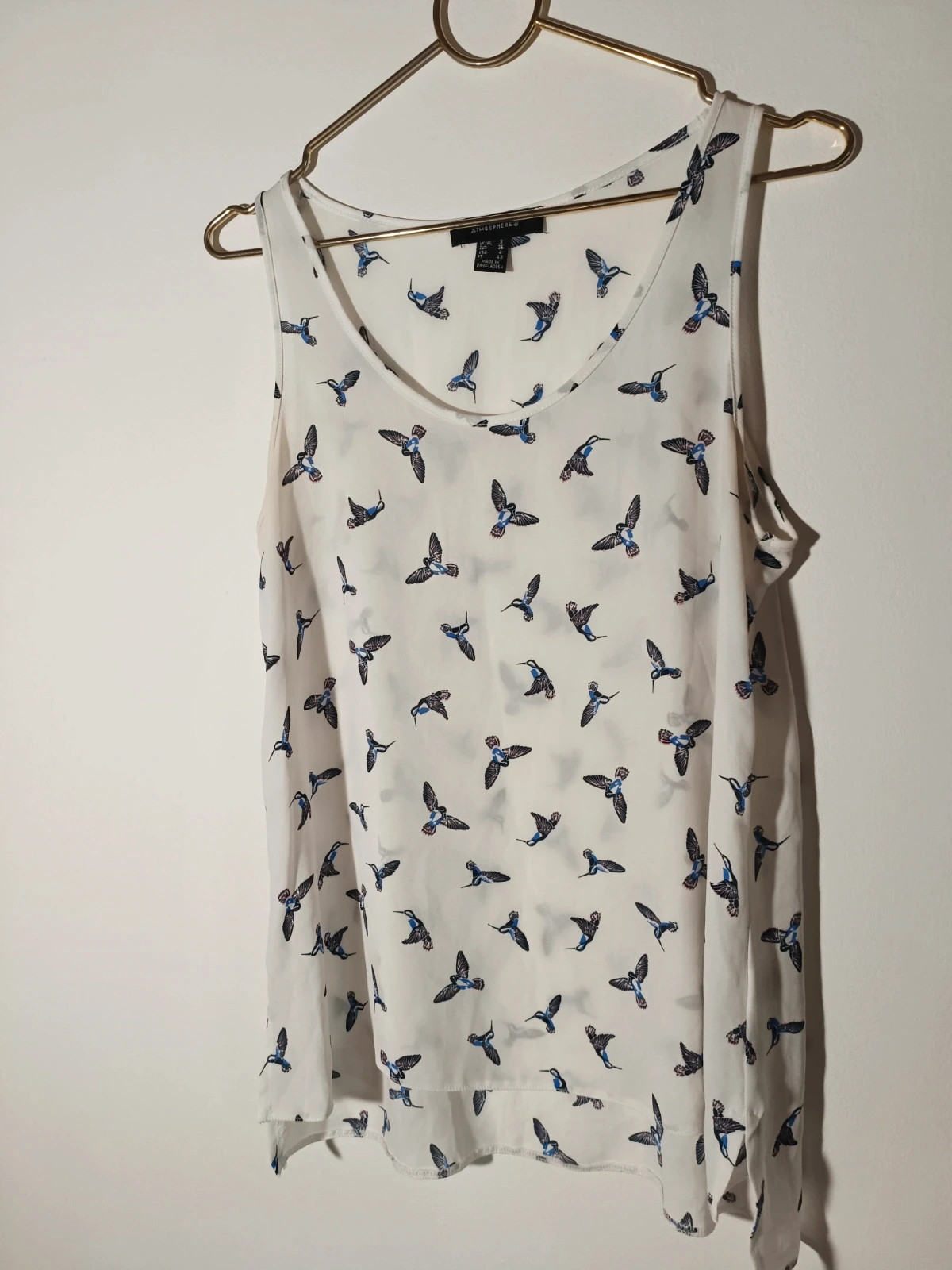 Débardeur oiseaux – Atmosphere – taille S / 36 / 8 3