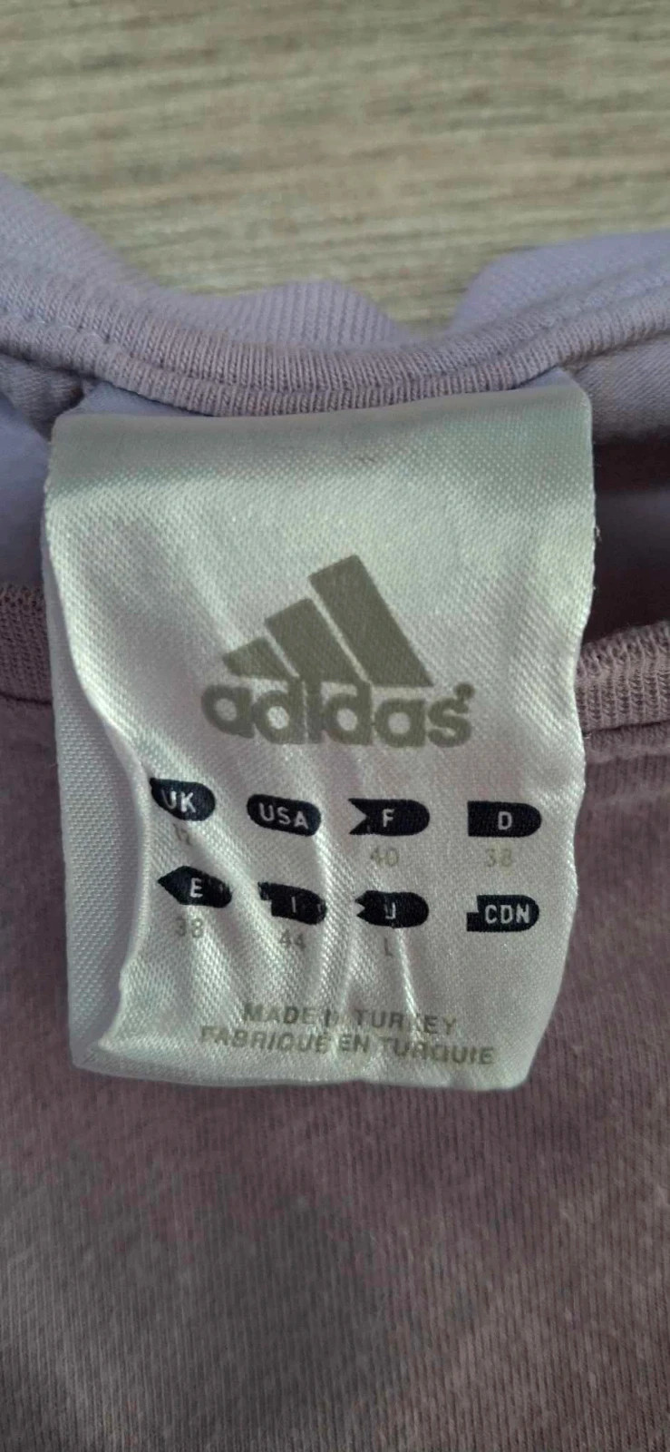 T-shirt mauve – adidas – taille L / 40 / 12 3