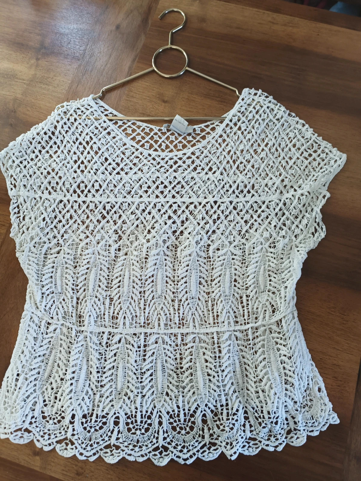 T-shirt effet dentelle
