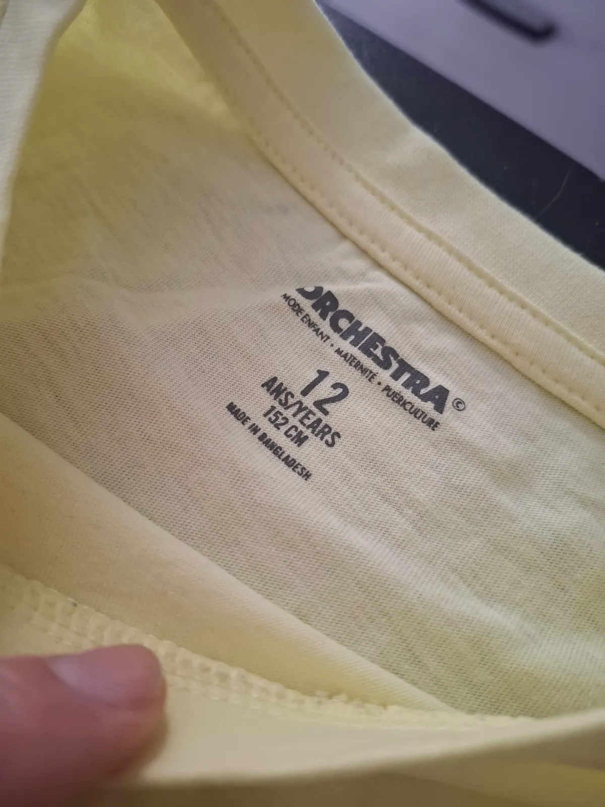 Tee shirt orchestra jaune 12 ans – Orchestra – taille 12 ans 3
