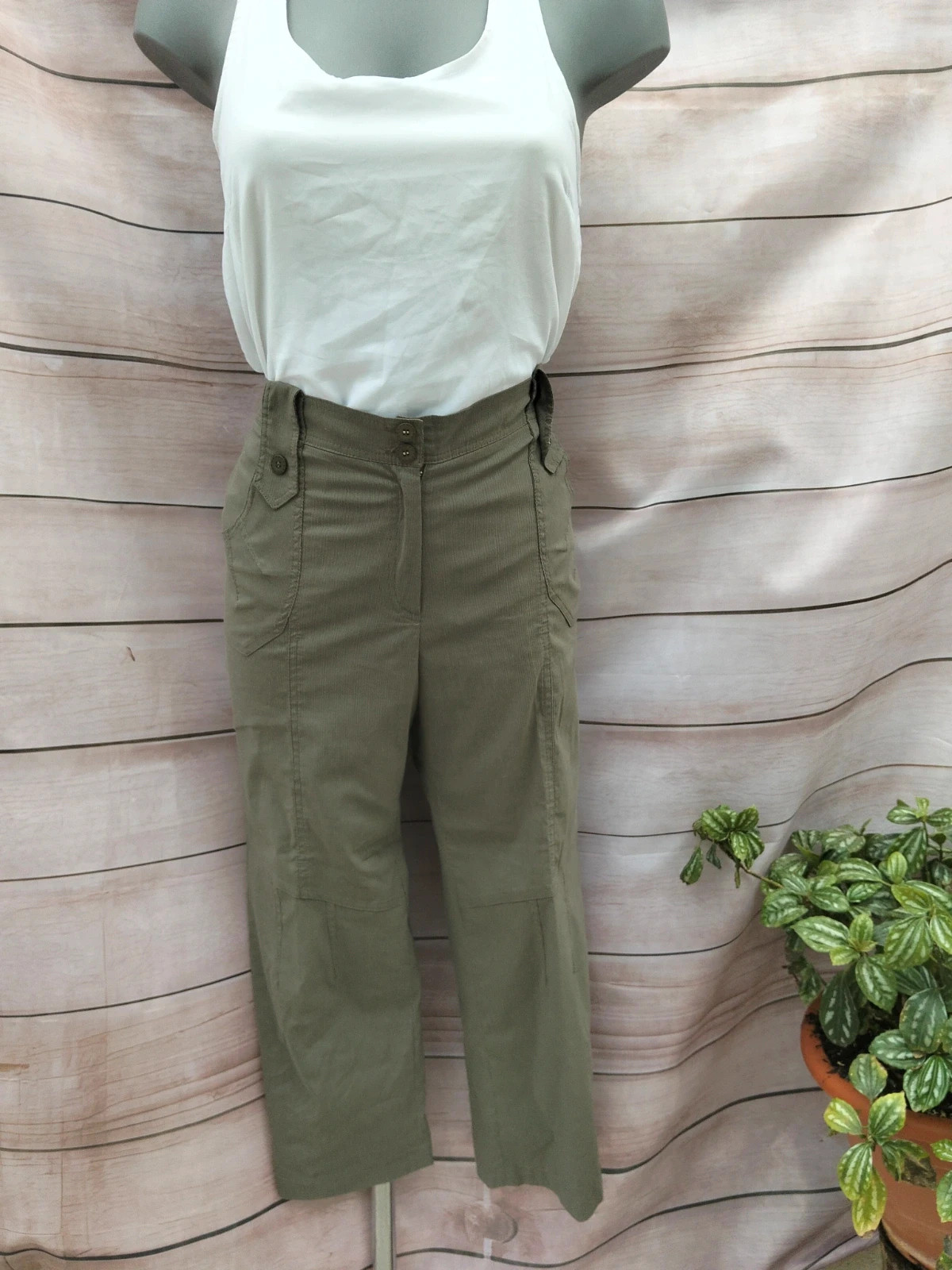 Pantalones verde oliva de tiro medio 💜