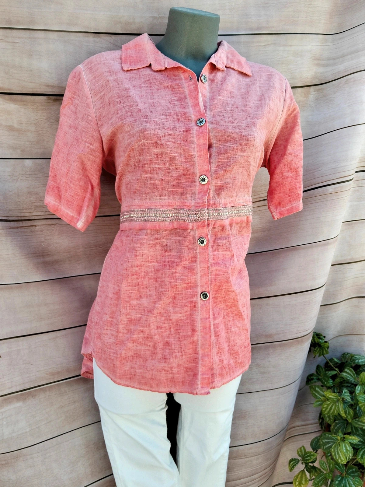 Camisa lino y algodón rosa talla única 💜 – Boutique Bohéme – taille L / 40 / 12 2