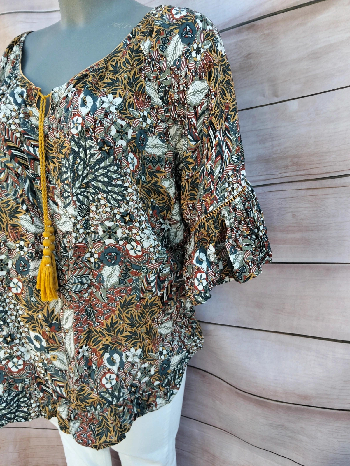 Blusa estampada bohemio 💜 – Boheme – taille L / 40 / 12 3