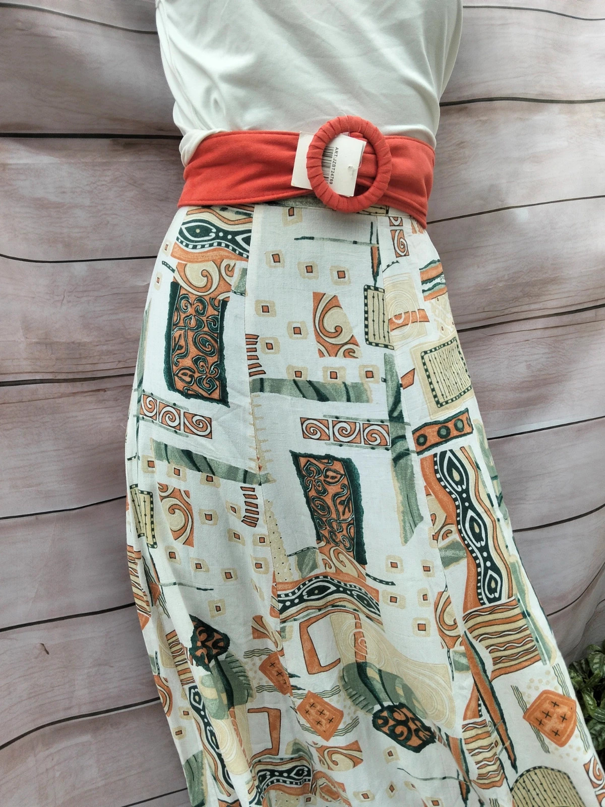Falda midi geométrica vintage 💜 – hiroko – taille XL / 42 / 14 3
