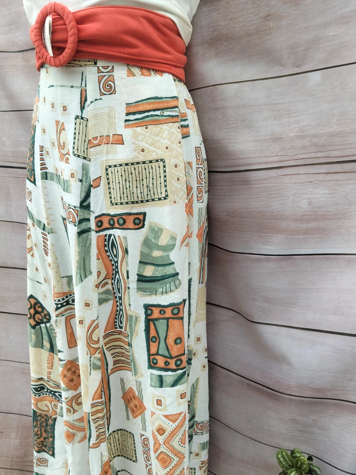 Falda midi geométrica vintage 💜 – hiroko – taille XL / 42 / 14 5