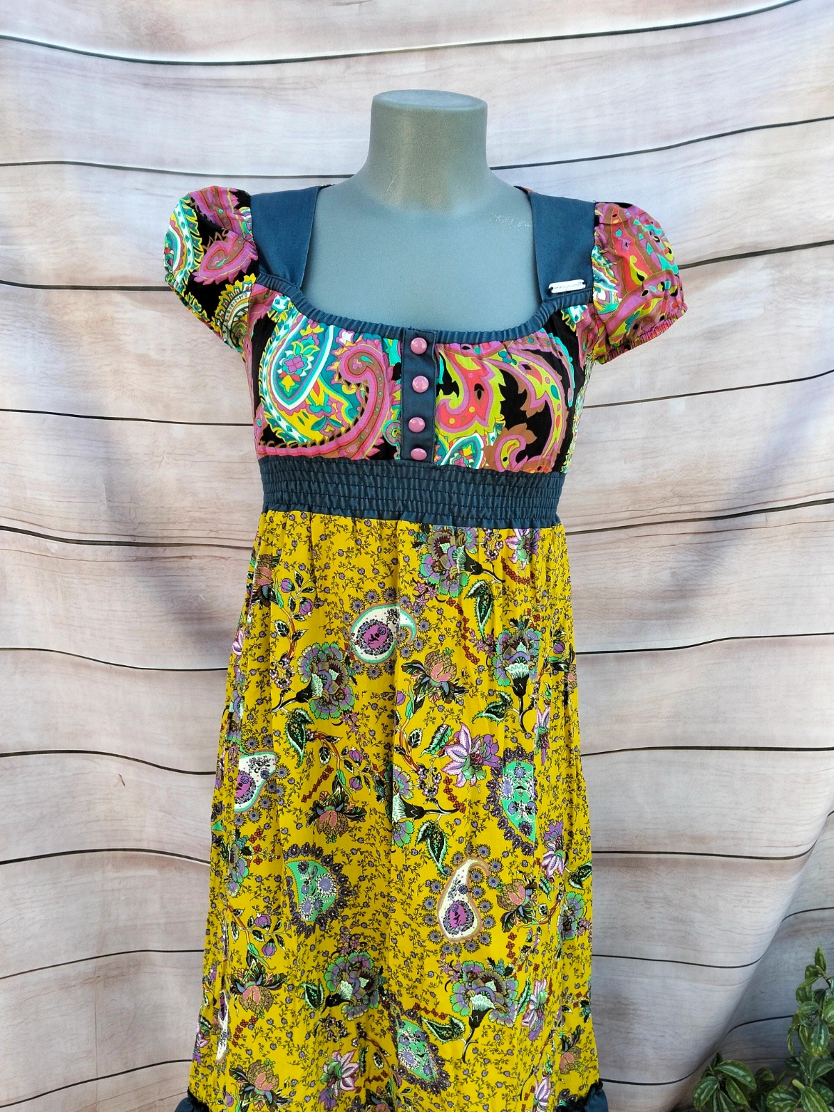 Vestido bohemio estampado amarillo "Lemon Days" de amarillolimon Talla XS/34 💜 – AmarilloLimon – taille XS / 34 / 6 2