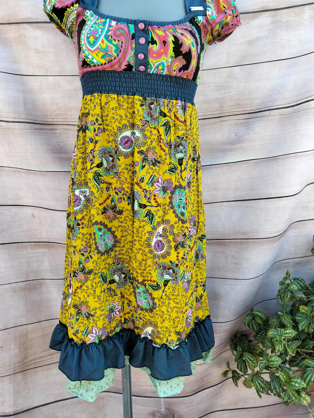 Vestido bohemio estampado amarillo "Lemon Days" de amarillolimon Talla XS/34 💜 – AmarilloLimon – taille XS / 34 / 6 3