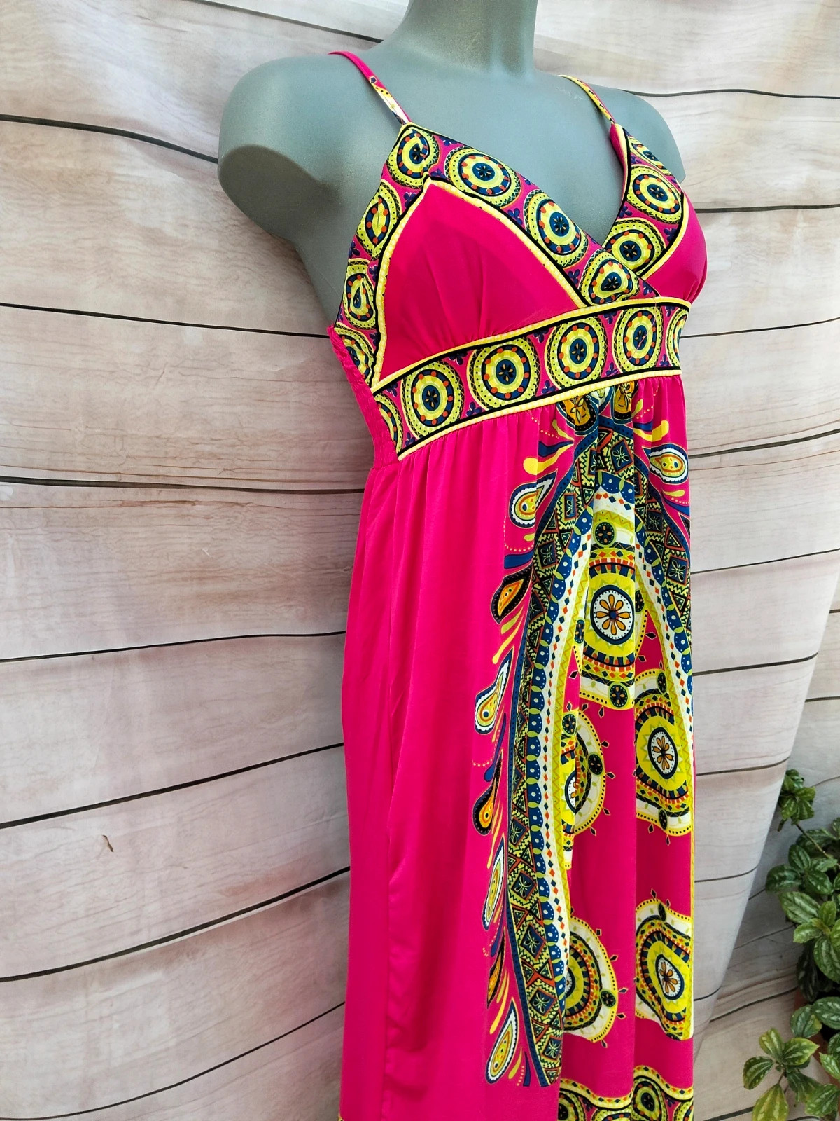 Vestido largo fucsia con estampado boho 💜 – Summer – taille S / 36 / 8 3
