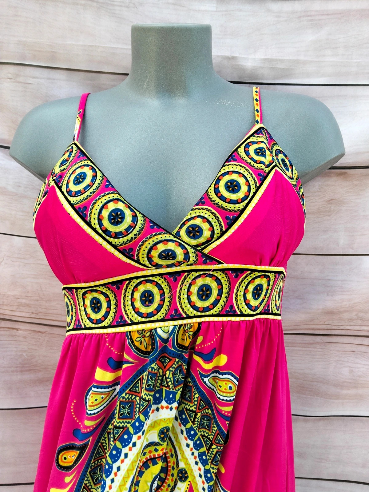 Vestido largo fucsia con estampado boho 💜 – Summer – taille S / 36 / 8 5