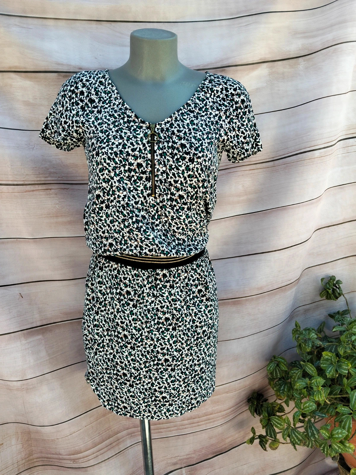 Vestido corto estampado leopardo Promod Talla M 💜 – Promod – taille M / 38 / 10