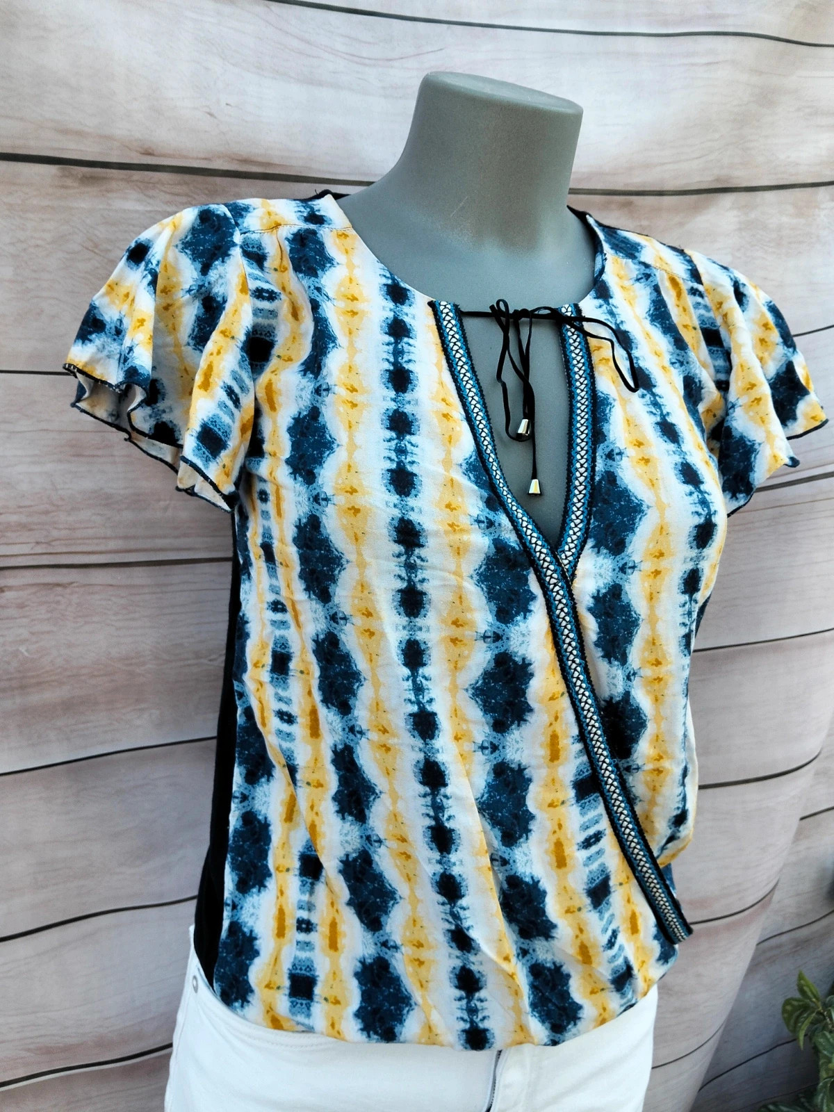 Blusa estilo tie-dye azul y amarillo Cache Cache Talla M 💜 – Cache Cache – taille M / 38 / 10 2