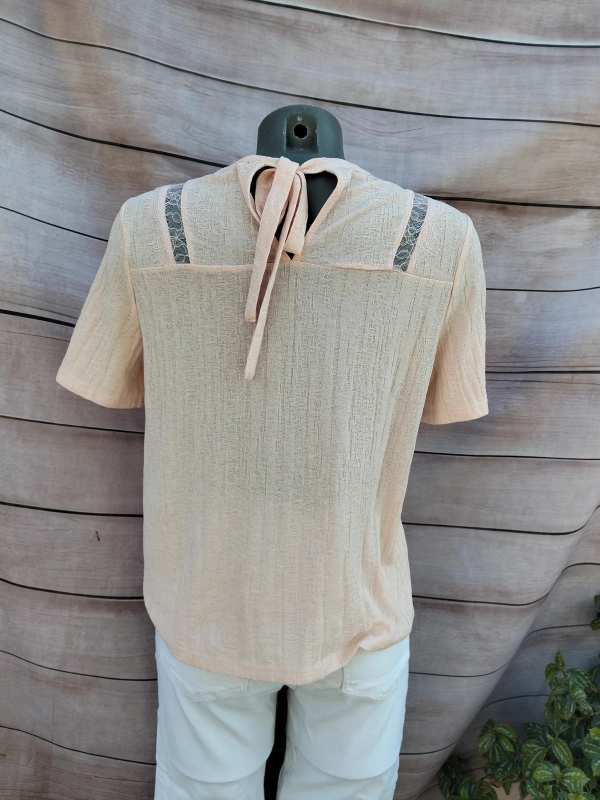 Blusa melocotón con detalles de encaje Camaïeu 💜 – Camaïeu – taille M / 38 / 10 5