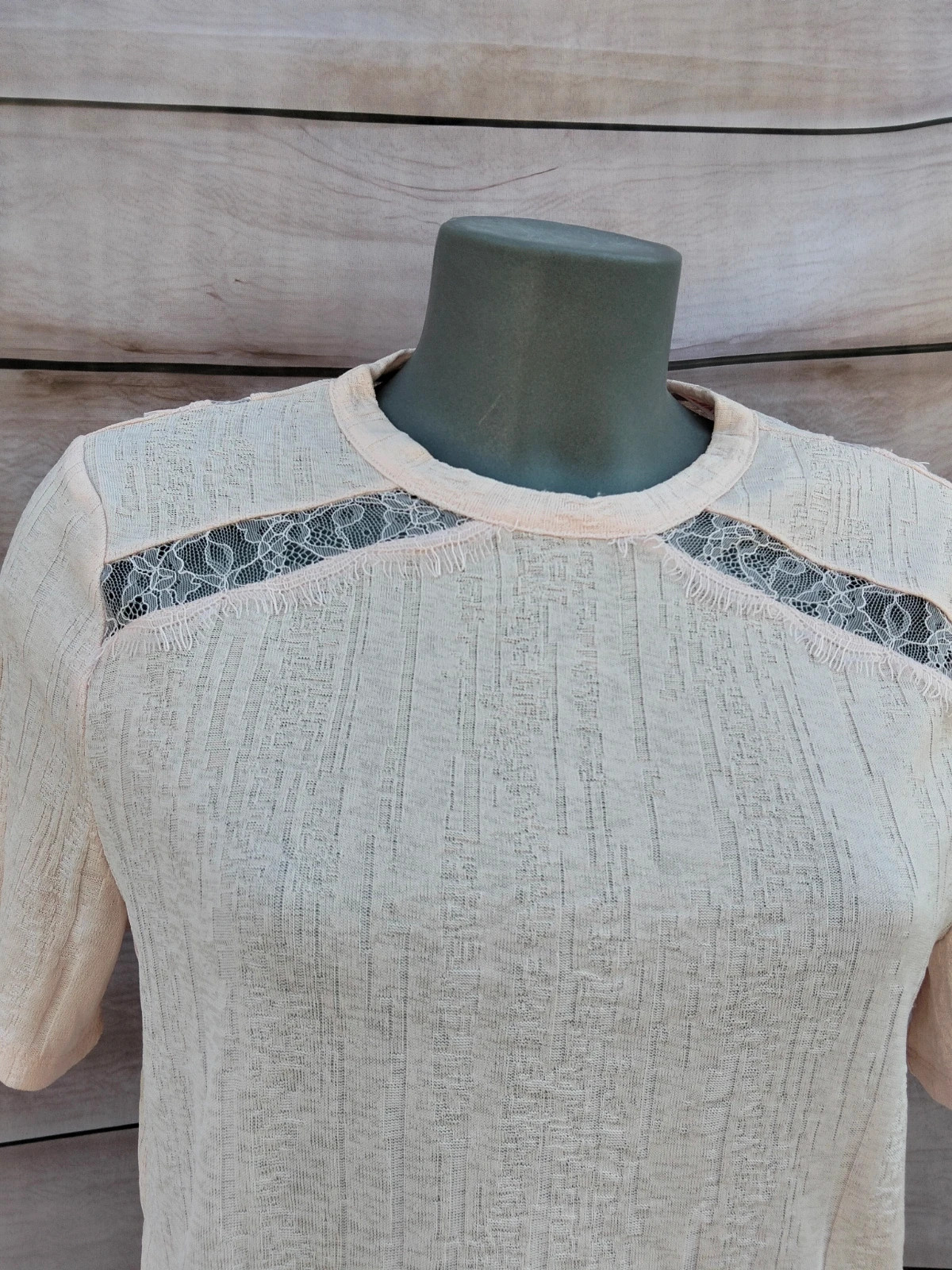 Blusa melocotón con detalles de encaje Camaïeu 💜 – Camaïeu – taille M / 38 / 10 4