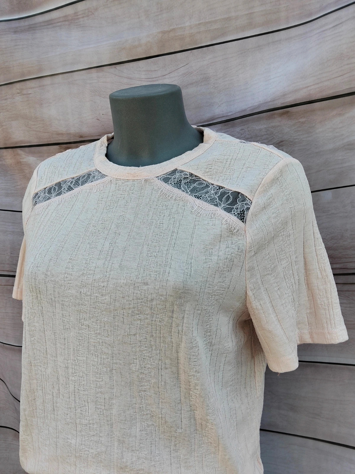 Blusa melocotón con detalles de encaje Camaïeu 💜 – Camaïeu – taille M / 38 / 10 3