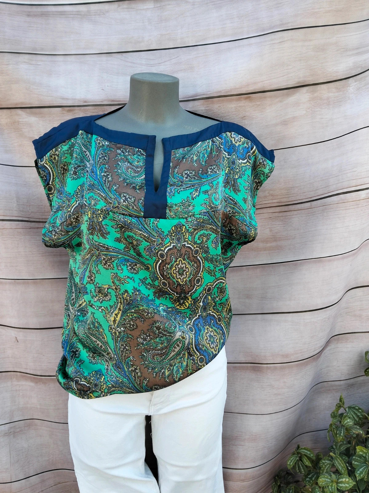 Blusa estampada Sinequanone verde y azul 💙