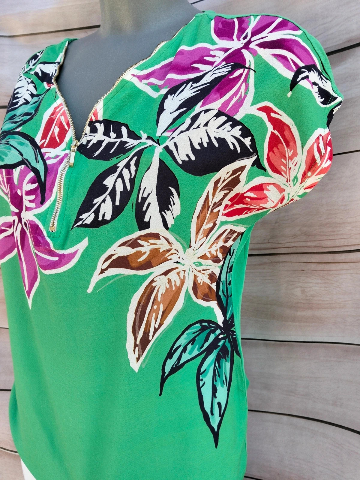 Blusa verde estampada Bréal 💜 – Bréal – taille M / 38 / 10 3