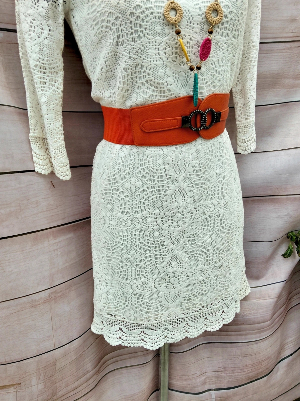 Vestido corto de encaje blanco Pimkie Talla S 💜 – Pimkie – taille S / 36 / 8 3
