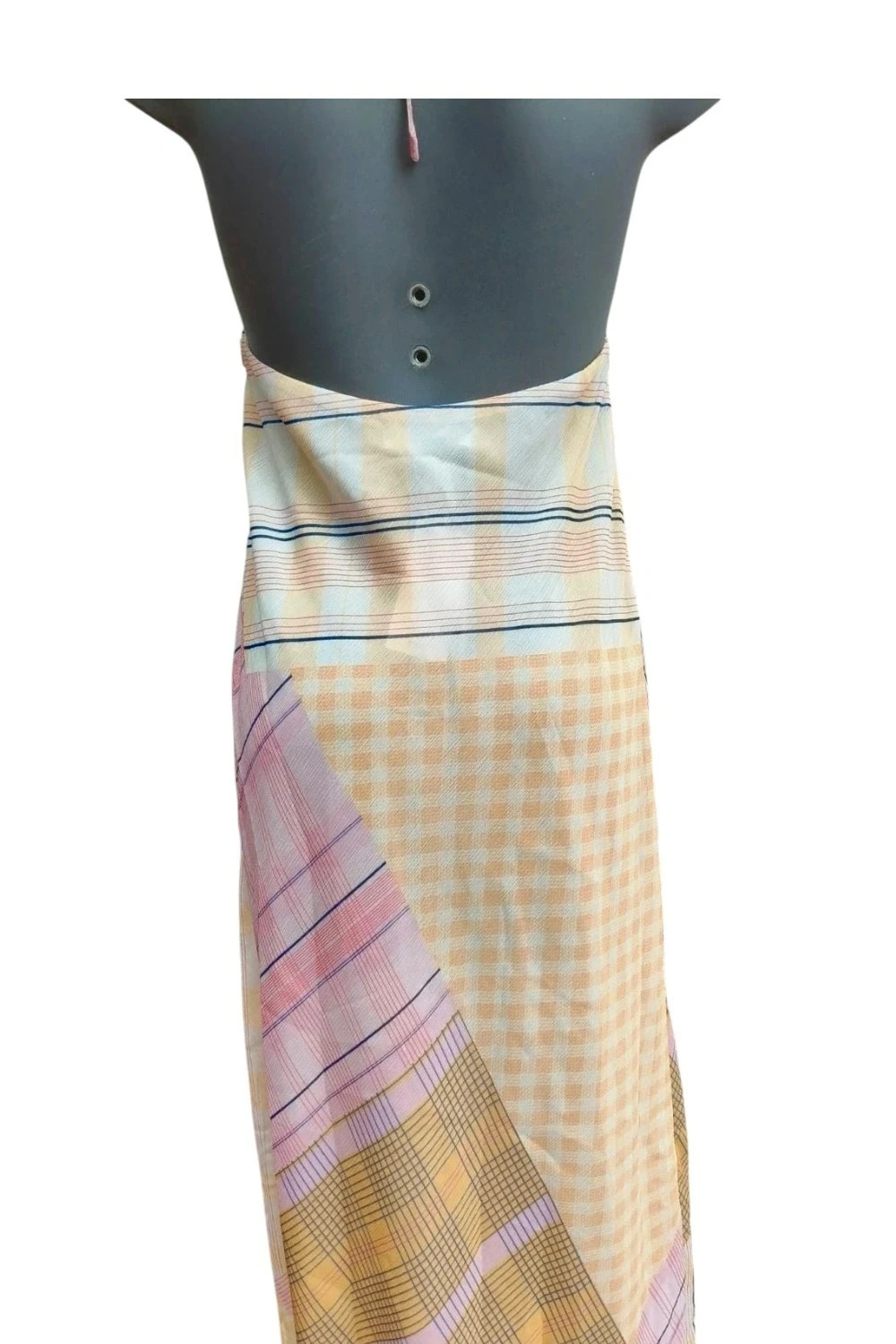 Vestido largo estampado cuadros Mango Talla M 💜 – Mango – taille M / 38 / 10 5