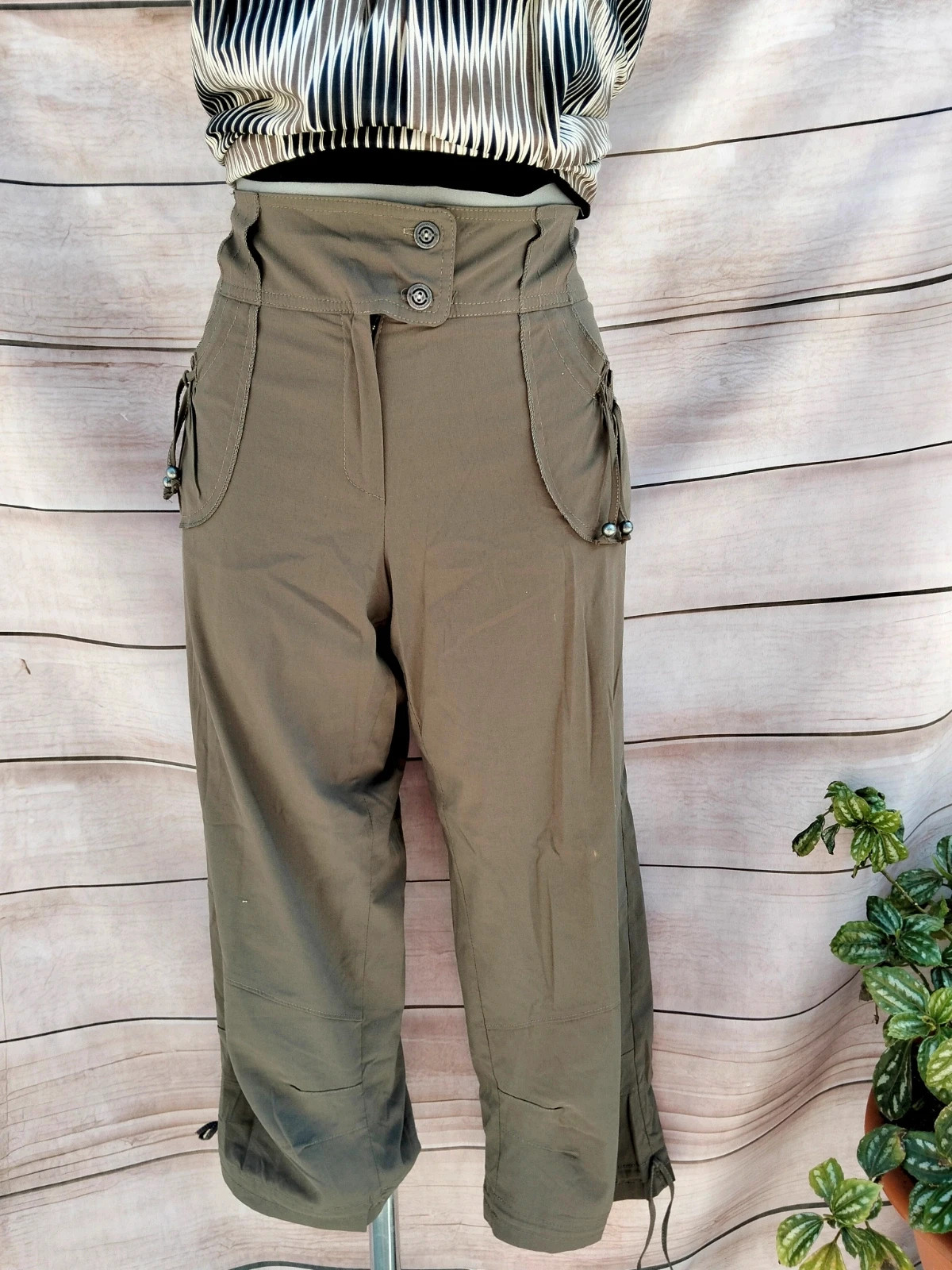 Pantalón pirata caqui Armand Thiéry T40 💜 – Armand Thiery – taille L / 40 / 12 3