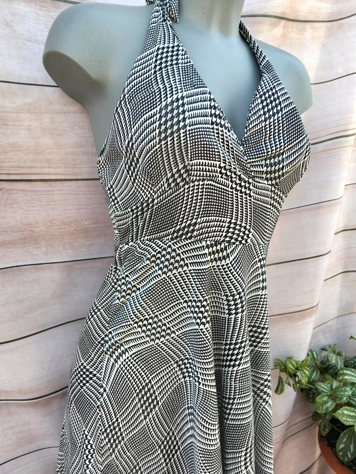 Vestido corto de verano con estampado de pata de gallo 🐓 – La Boutique – taille S / 36 / 8 4