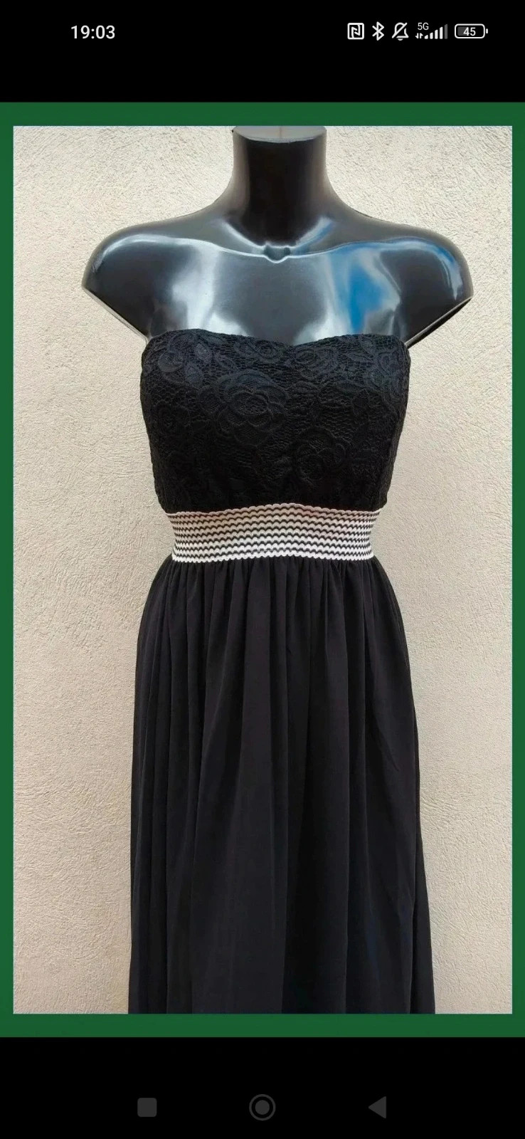 Vestido largo palabra de honor 💜 – La Boutique – taille S / 36 / 8 2