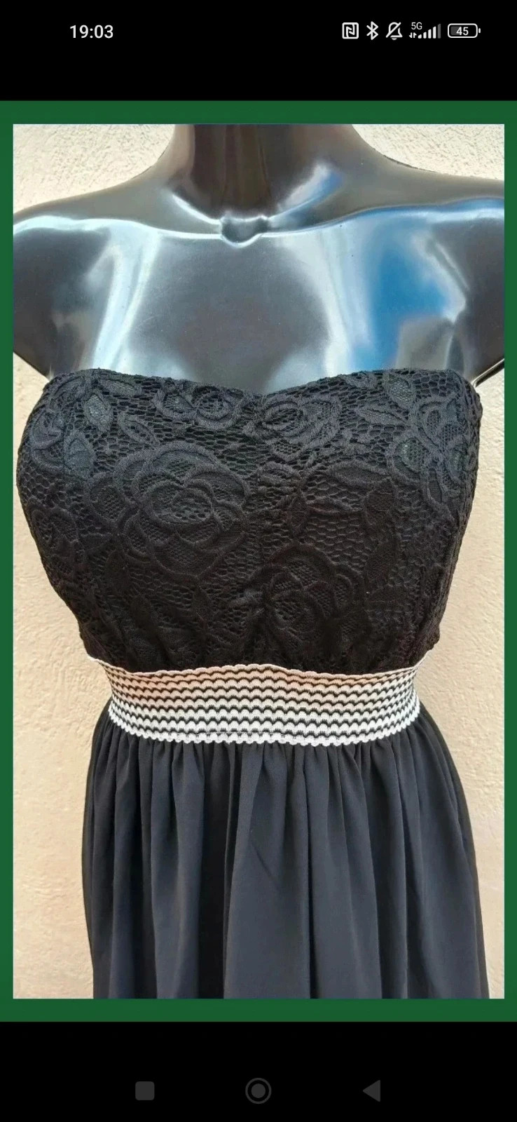 Vestido largo palabra de honor 💜 – La Boutique – taille S / 36 / 8 5