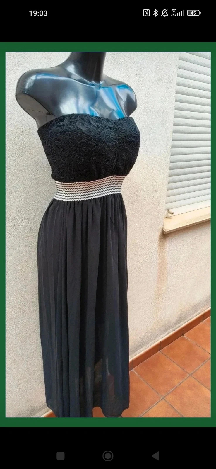 Vestido largo palabra de honor 💜 – La Boutique – taille S / 36 / 8 3