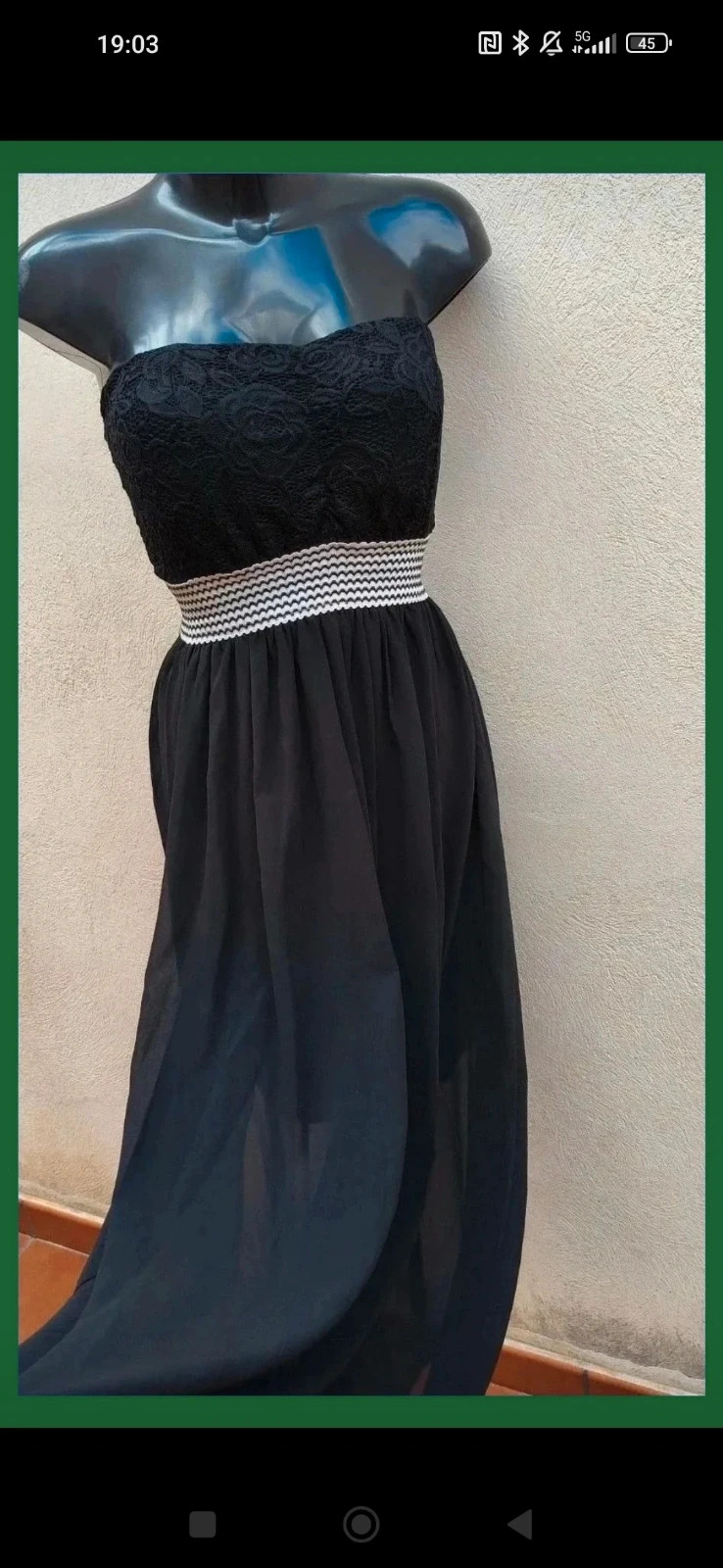 Vestido largo palabra de honor 💜 – La Boutique – taille S / 36 / 8 4