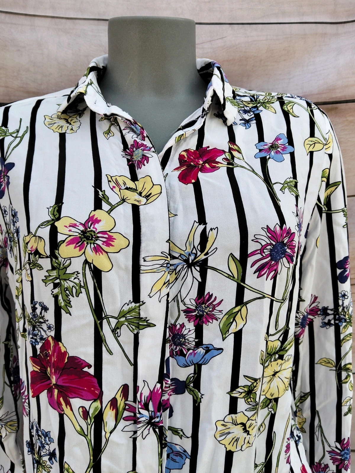 Camisa de rayas y flores AMISU talla S 💜 – Amisu – taille S / 36 / 8 4