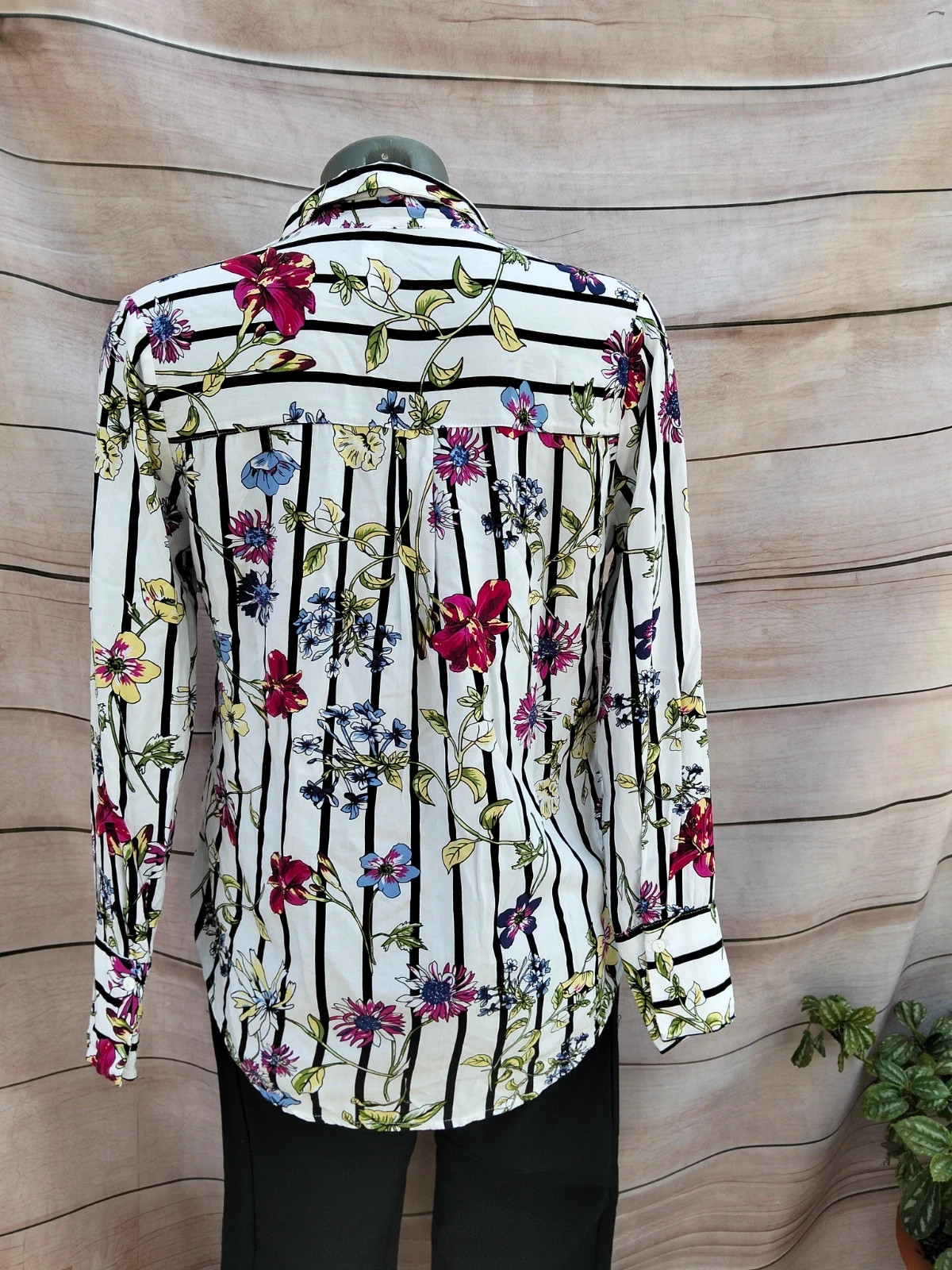 Camisa de rayas y flores AMISU talla S 💜 – Amisu – taille S / 36 / 8 5