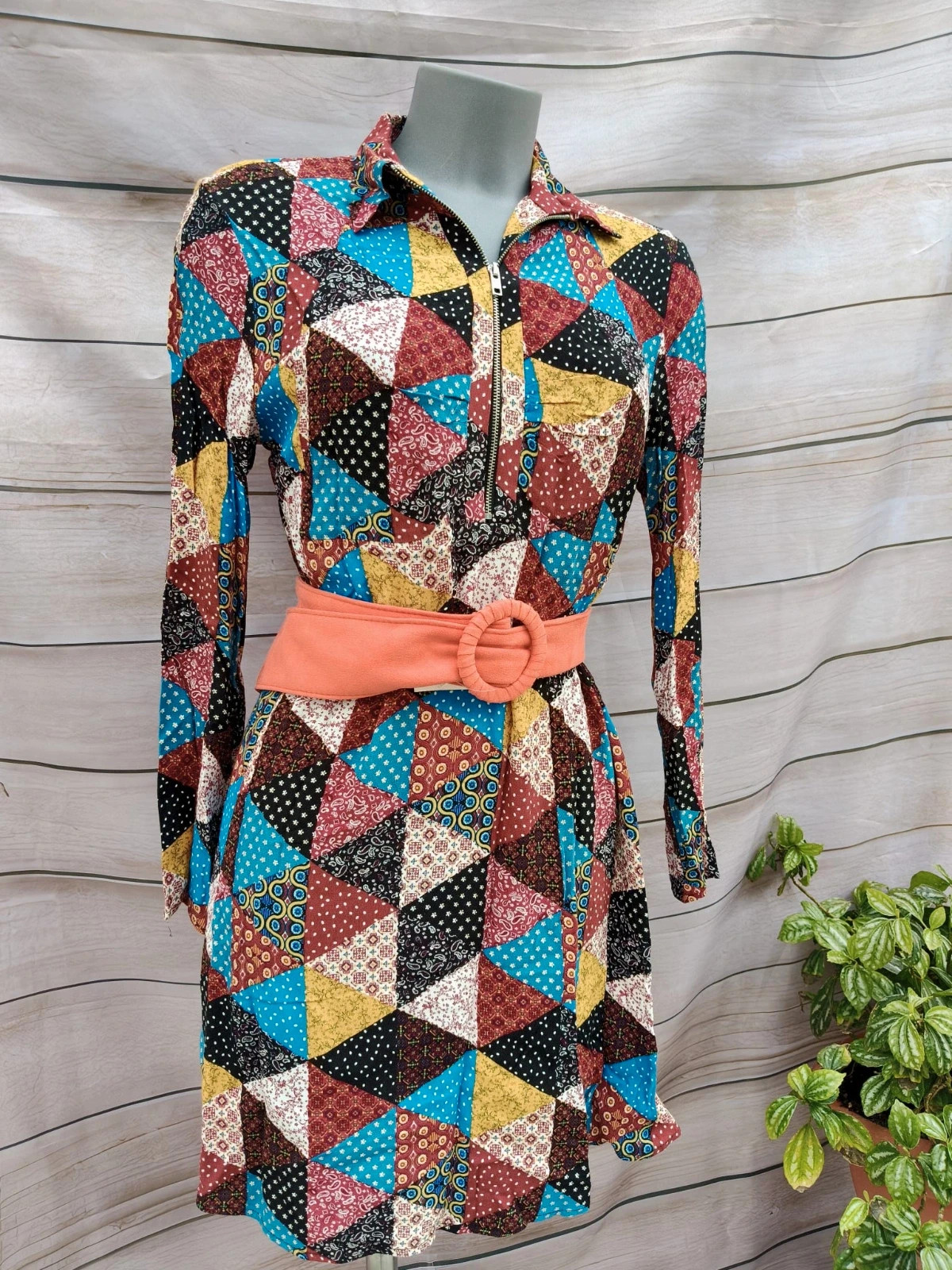 Vestido vintage retales patchwork 💜 – Vintage Boutique – taille M / 38 / 10 2