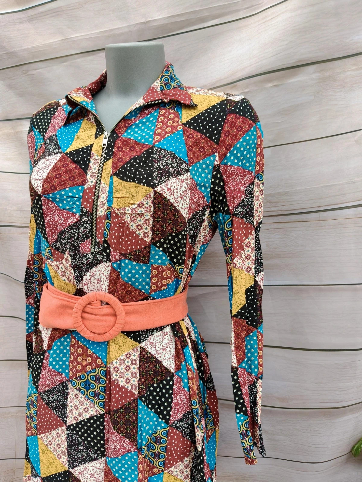 Vestido vintage retales patchwork 💜 – Vintage Boutique – taille M / 38 / 10 3